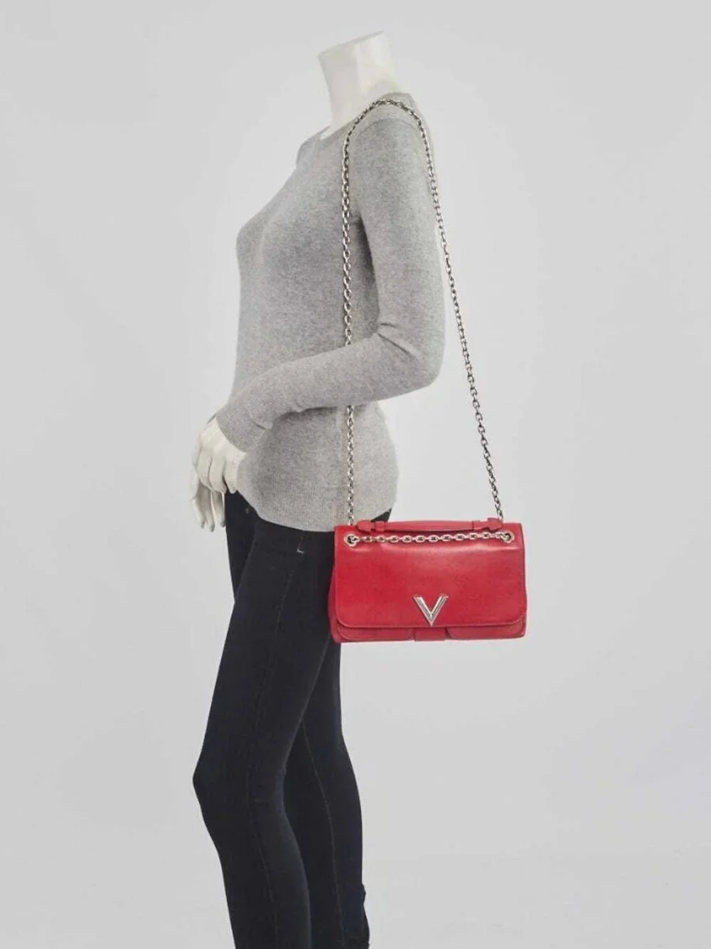 Louis Vuitton Rubis Monogram Leather Very Chain Bag